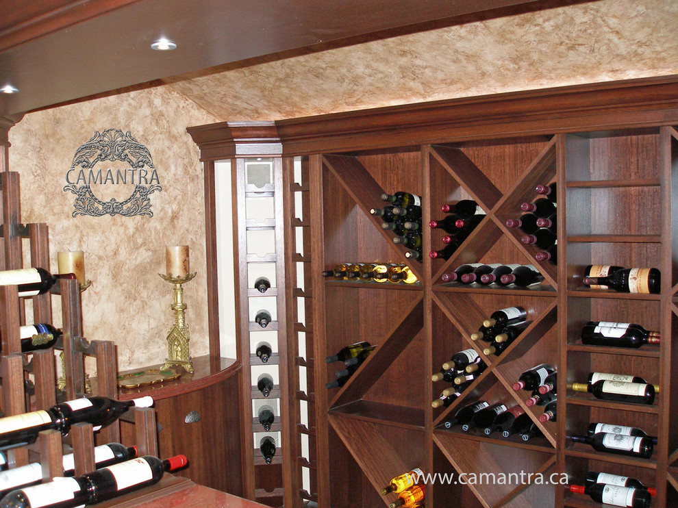 Traditional wine cellar in Calgary.