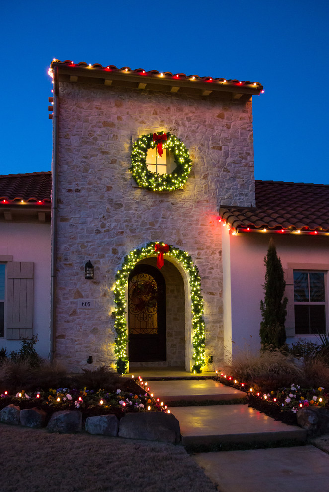 Christmas Lighting Design and Installation - Traditional - Exterior ...