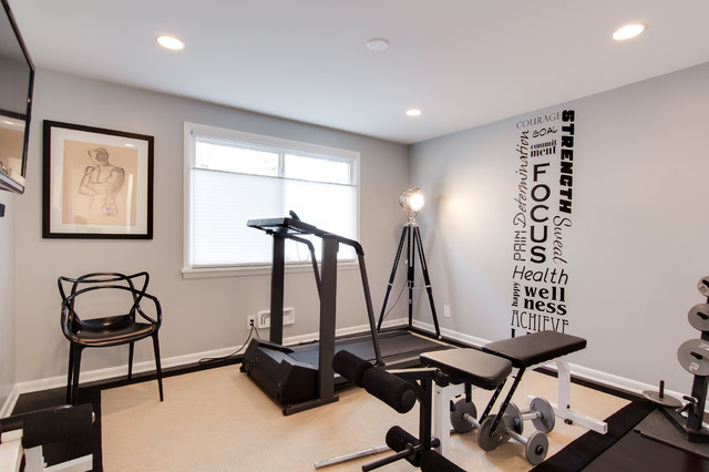 Five Oaks Place contemporary-home-gym