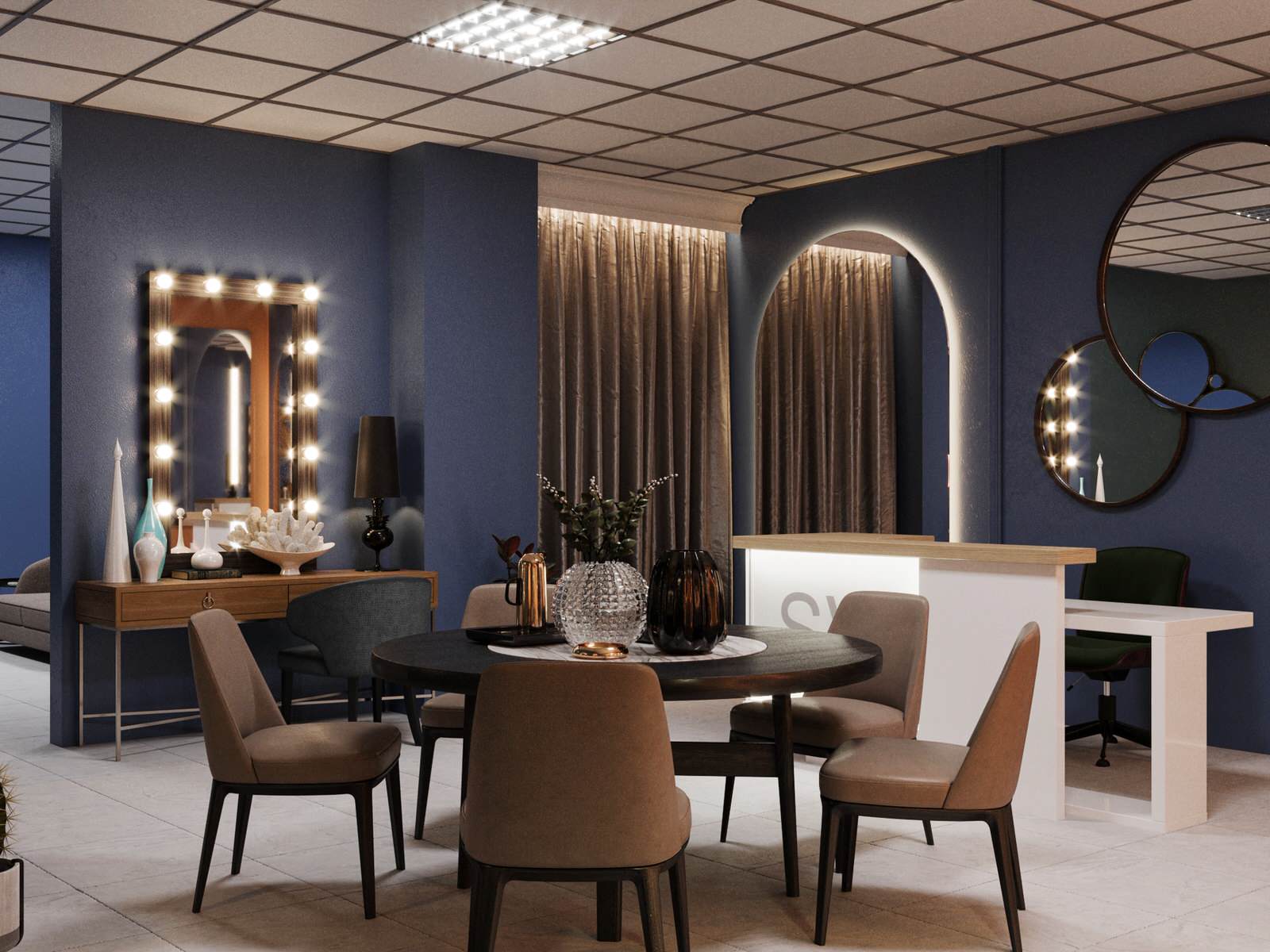 Визуализация Шоу-рум зеркала