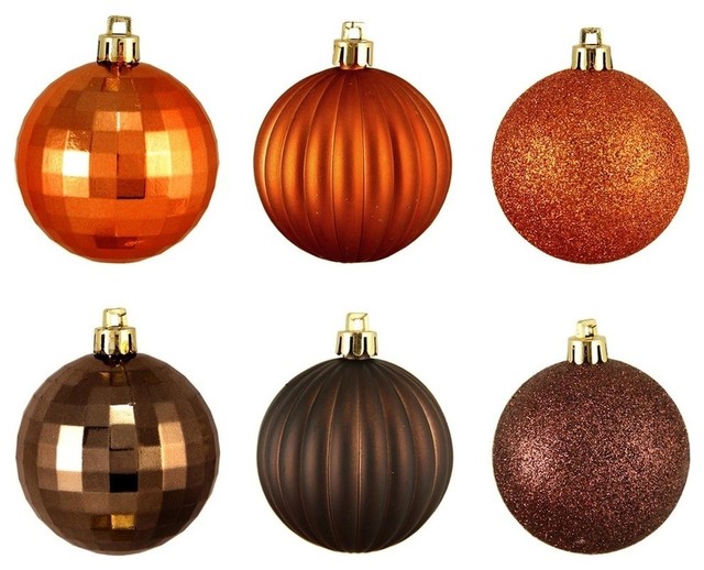 Orange, 1.57''-40mm ZYBenda Shatterproof Shiny and Polshed Glossy Christmas Tree Ball Ornaments Decorations Pack of 24