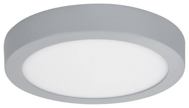 63006l 2 Led Large Flush Mount Ceiling Light Fixture Silver 9 Diameter