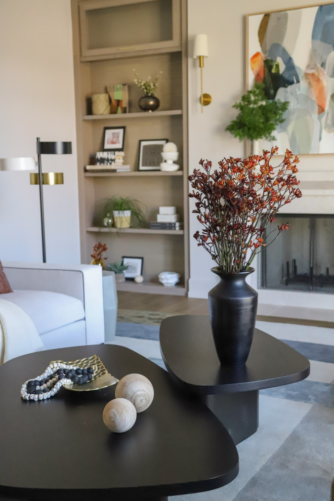 Photo of a transitional living room in Houston.