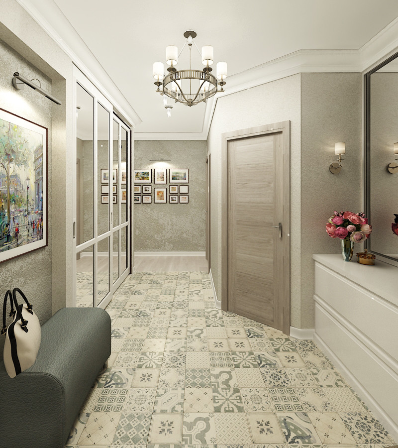 Проект интерьера трехкомнатной квартиры, ул.Космонавтов, 98 м.кв.