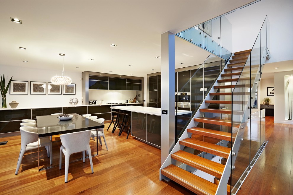 Photo of a contemporary staircase in Melbourne.
