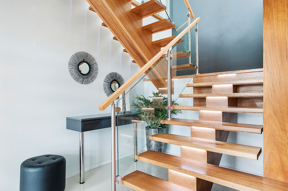 Inspiration for a contemporary staircase in Newcastle - Maitland.