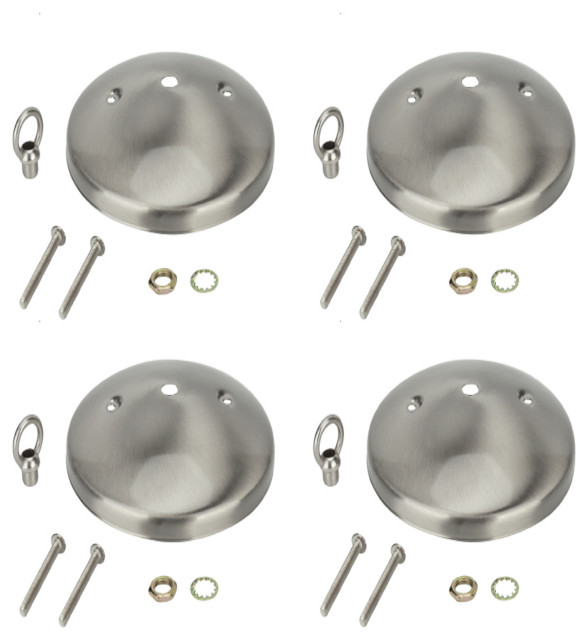 2152314 Light Fixture Canopy Kit, 5" Dia., Brushed Nickel 4 Pack