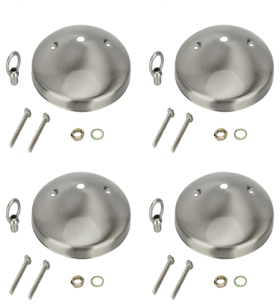 2152314 Light Fixture Canopy Kit, 5" Dia., Brushed Nickel 4 Pack