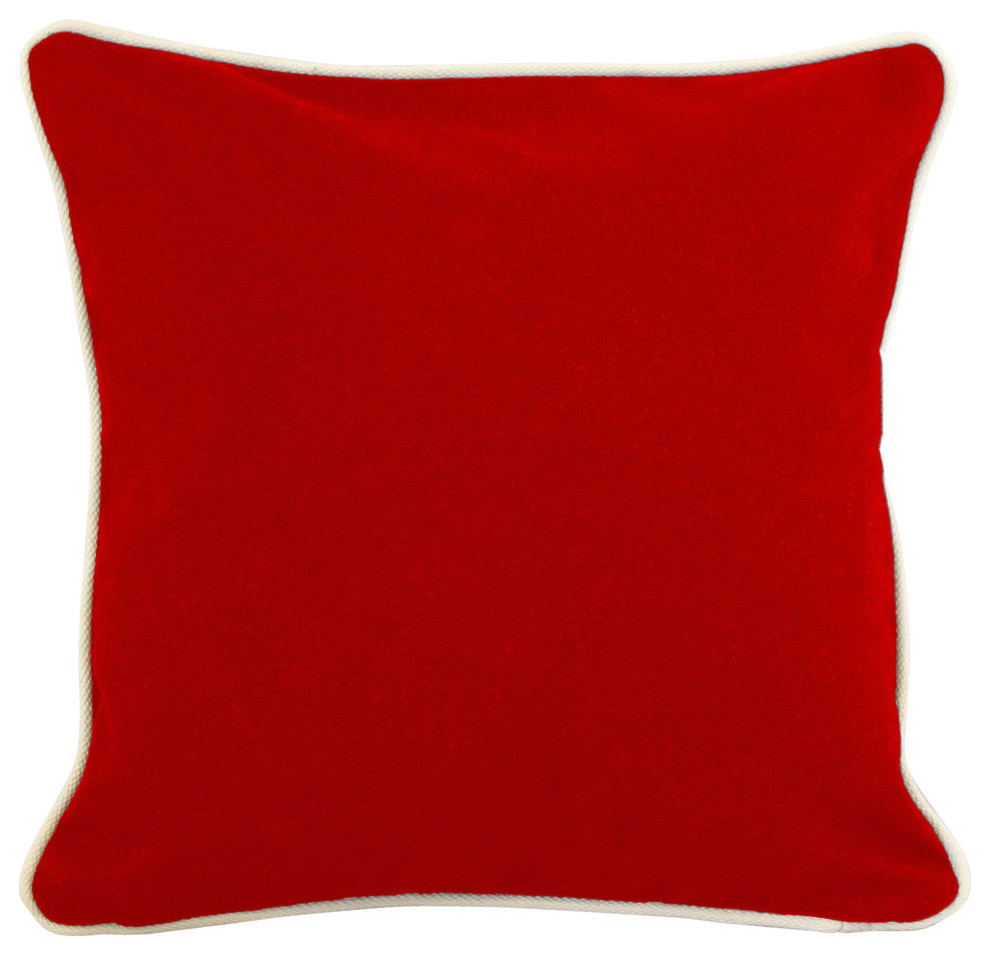 Monogrammed Pillowcase Red 12", Evergreen Thread, Shelly Font, Q