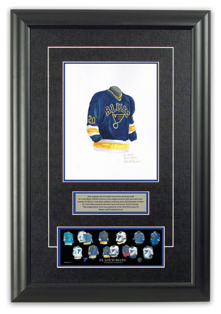 Original Art of the NHL 1984-85 St. Louis Blues jersey