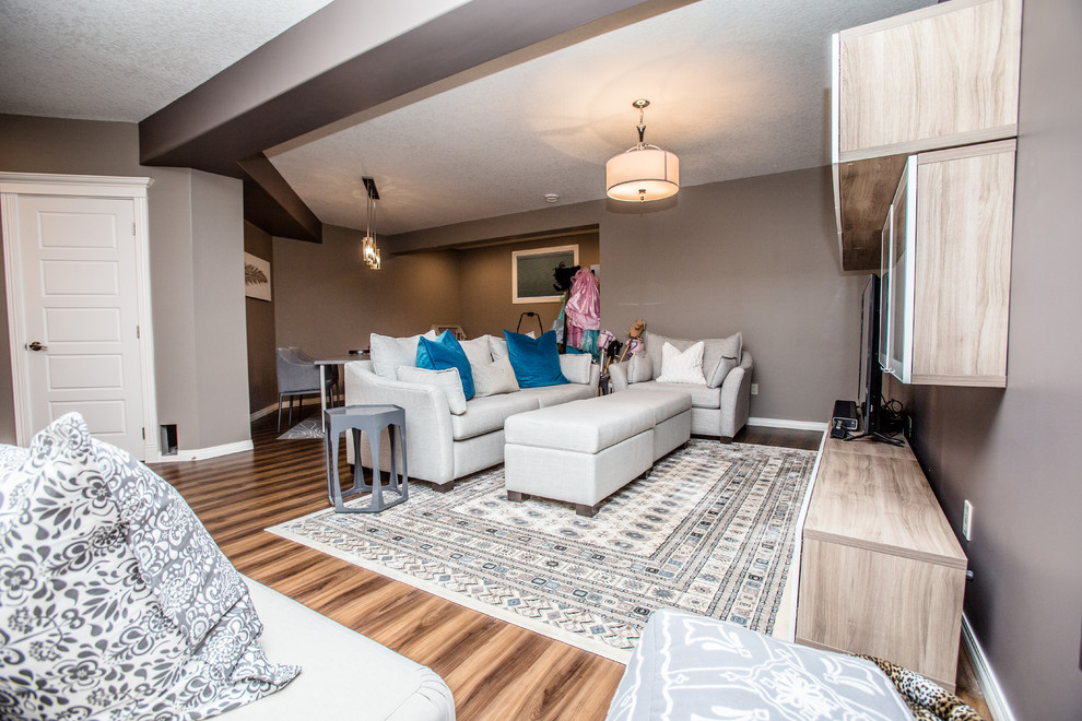 Transitional basement photo in Calgary