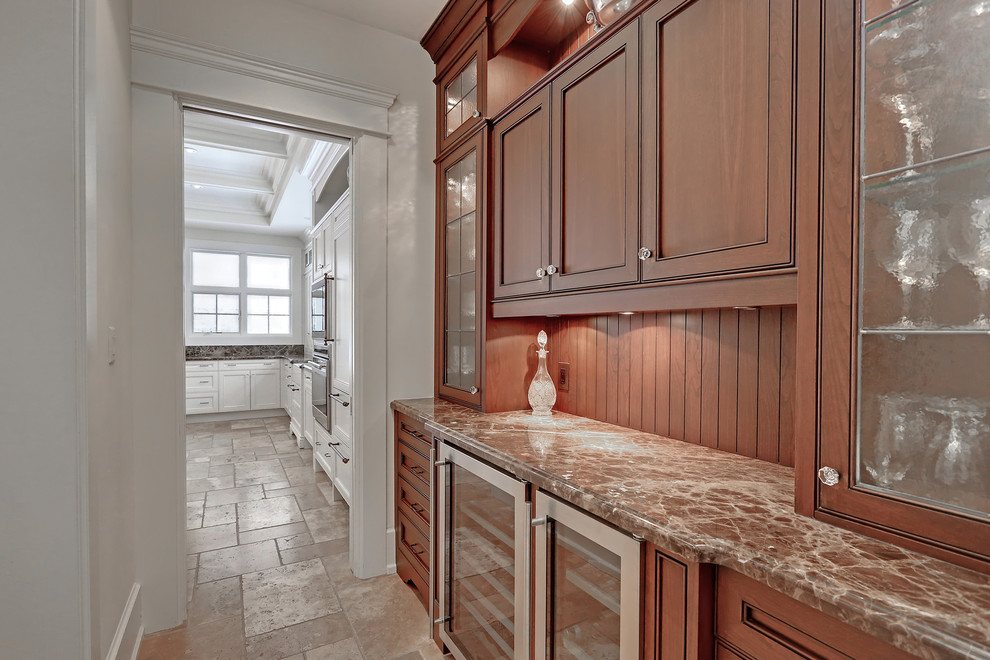 Example of a transitional kitchen design in Toronto