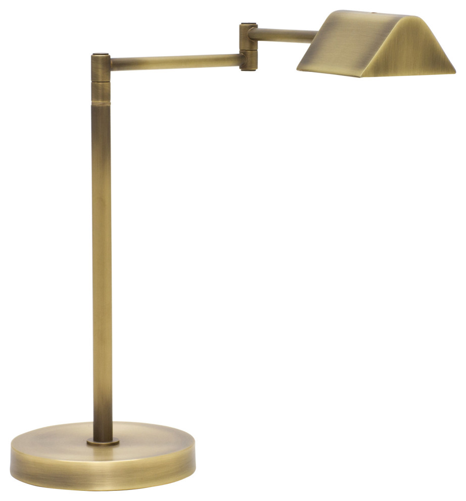 House of Troy D150 Delta 1 Light 18"H Integrated LED Swing Arm - Antique Brass