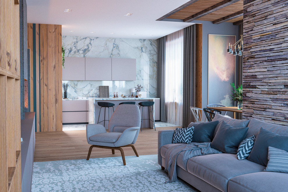 Дизайн интерьера  3-х комнатной квартиры 113 кв.м. - ЖК «LIFE-Ботанический сад»