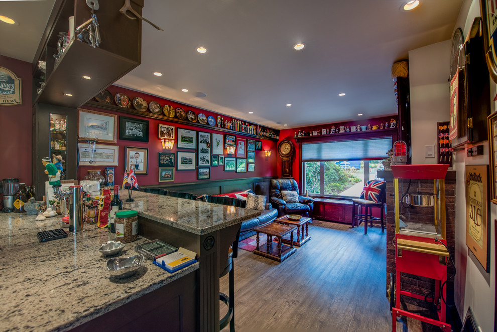 British Pub Style Home Bar Eclectic Home Bar Vancouver by My
