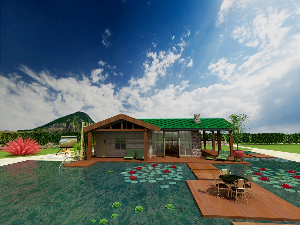 баня для базы отдыха рядомс озером