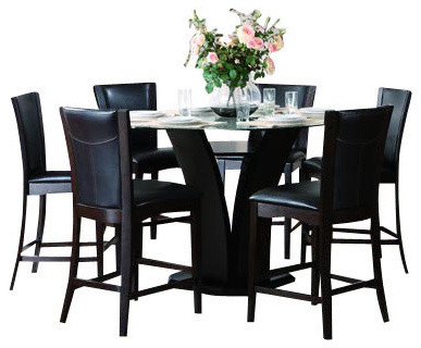 Homelegance Daisy 7-Piece Round Counter Height Dining Room Set
