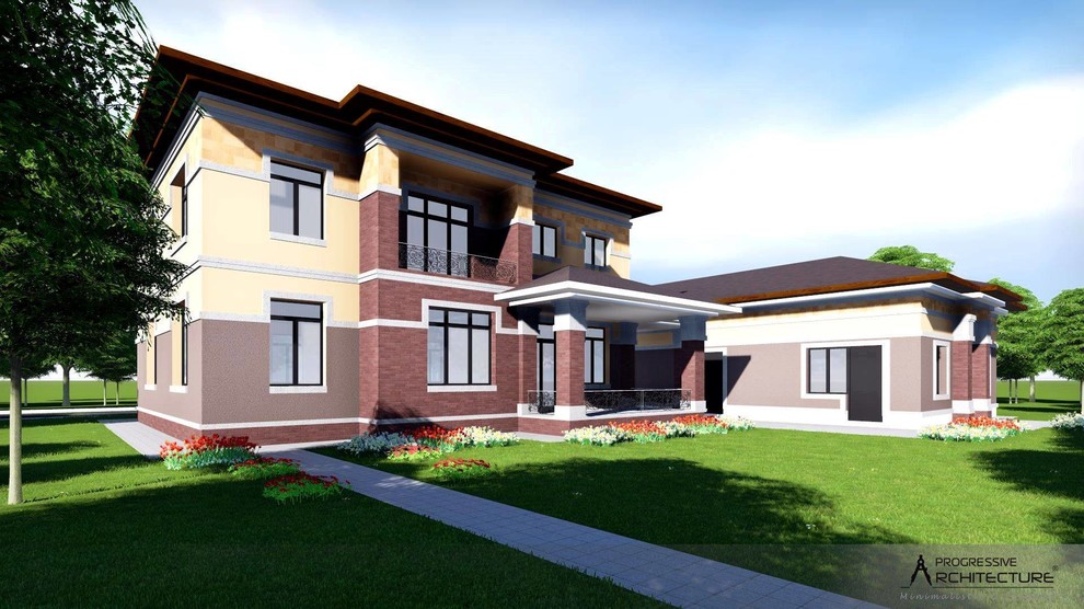 Комфортабельный двухэтажный дом с горажом