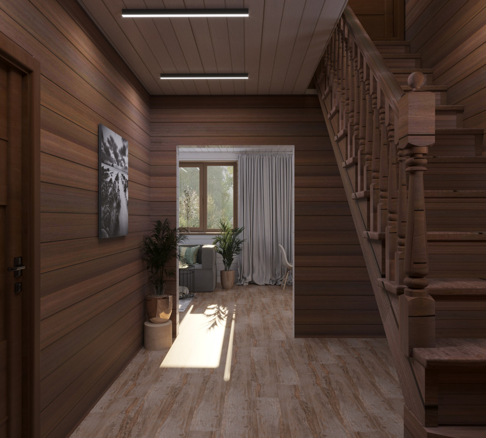 Двухэтажный дом с стиле скандинавского минимализма