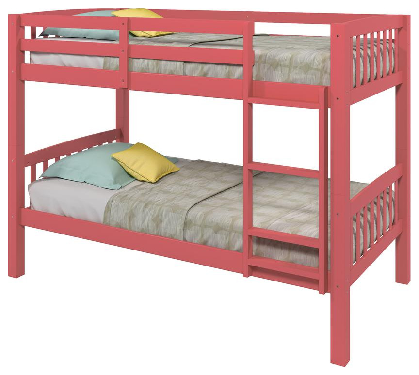 Dakota Twin/Single Bunk Bed, Pink