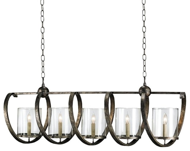 Currey And Company Maximus 5 Light 47 Spiral Chandelier Pyrite Bronze