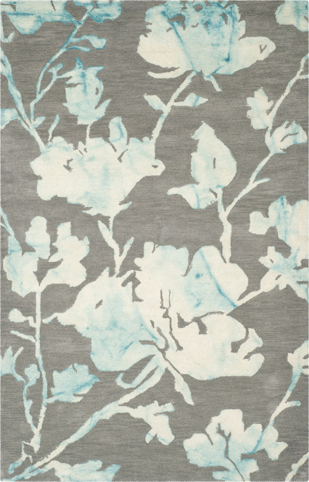 Safavieh Dip Dyed DDY716L 8'x10' Turquoise, Gray Rug