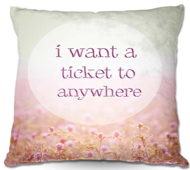 DiaNoche Throw Pillows Ticket To