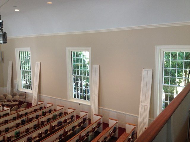 Window Coverings Bedford  First Church Bedford MA traditional-window-treatments