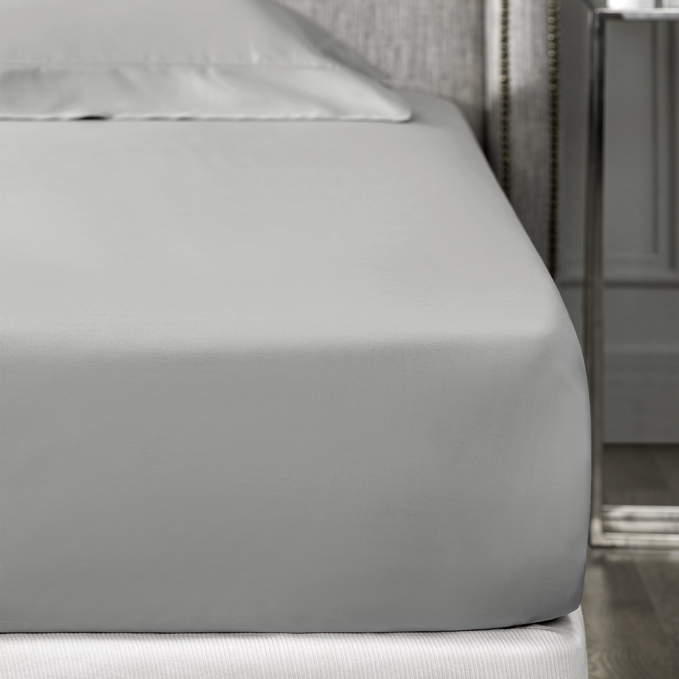 Rhapsody Gray Flat Sheet Super King, Super King Flat Sheets by