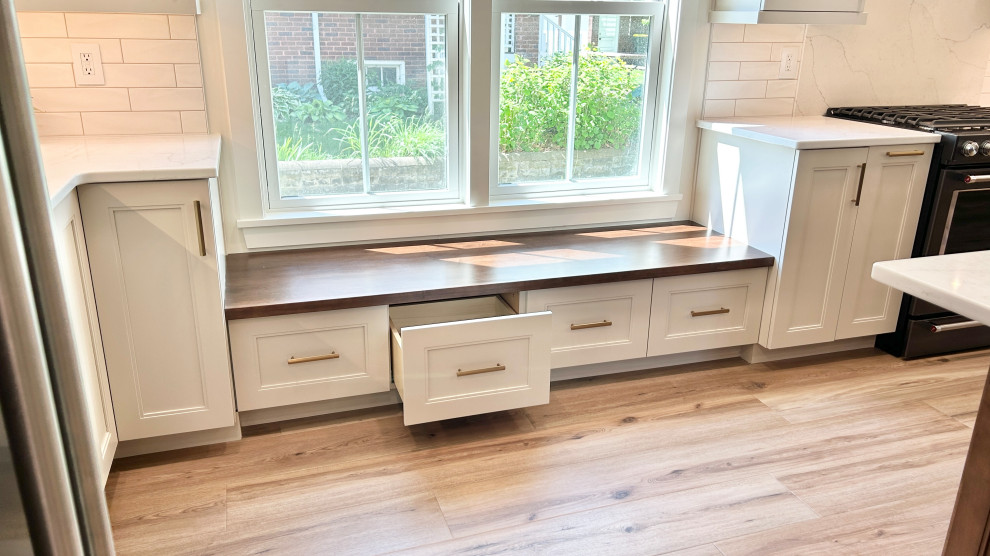 Accessible Beige and Maple Mocha Kitchen Design - Transitional ...