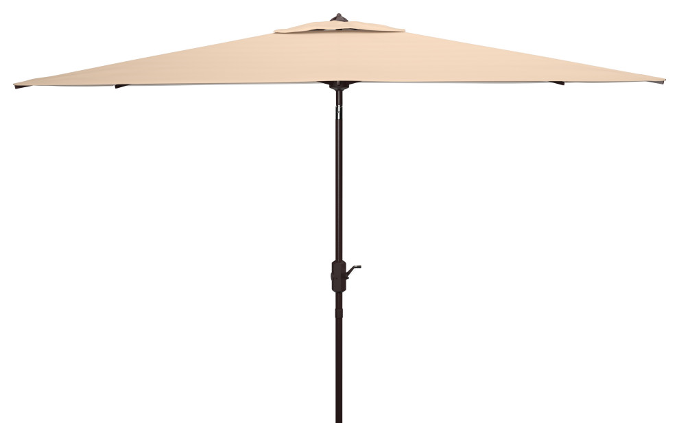 Safavieh Athens 6.5 x 10 Rectangle Umbrella, Beige