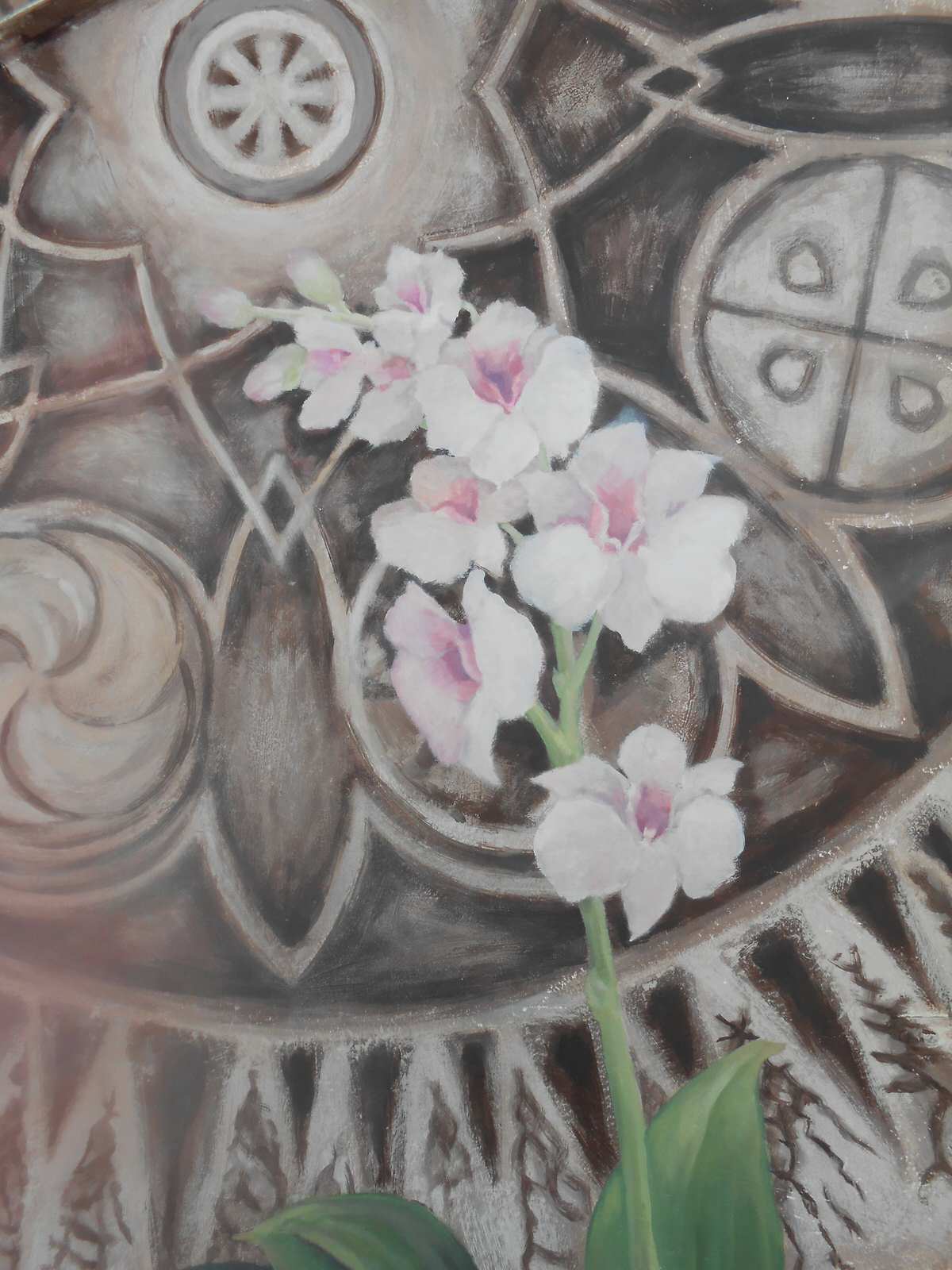 Роспись в интерьере "Орхидея"