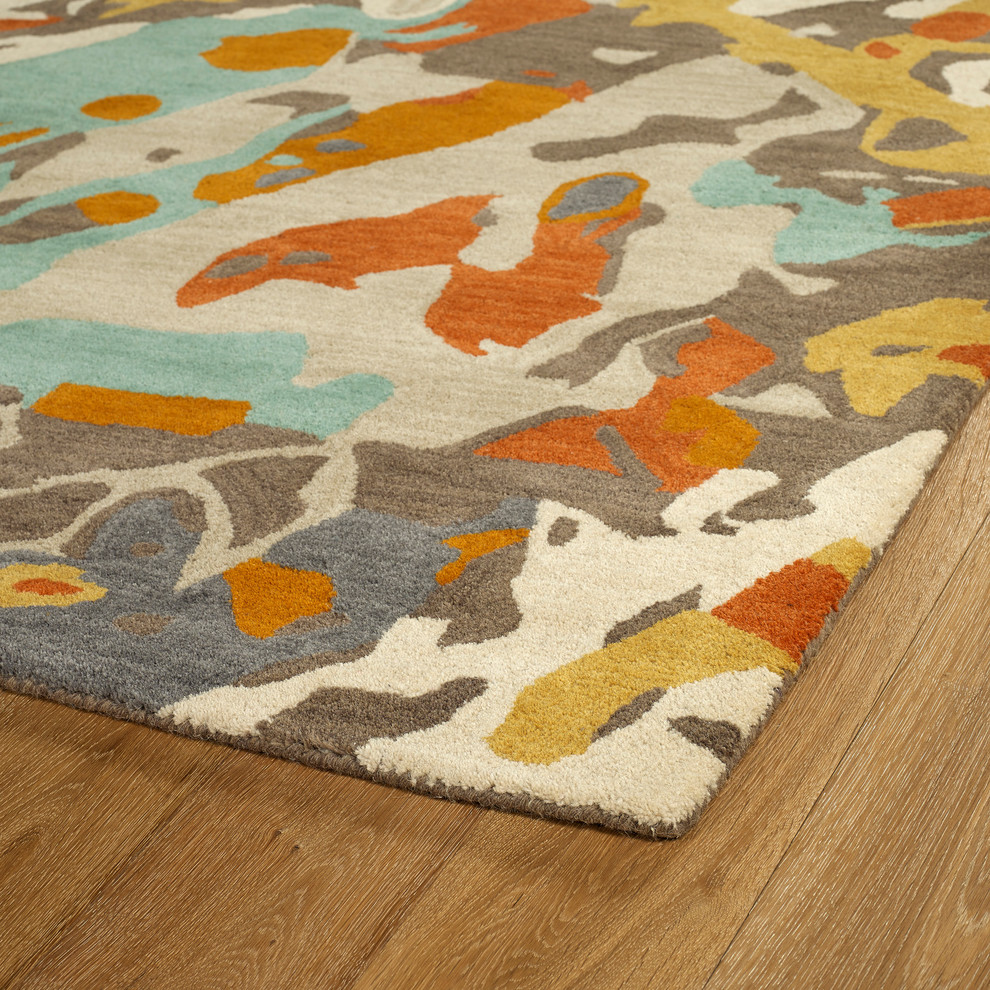Kaleen Hand-Tufted Pastiche Multi Wool Rug, 8'x10'