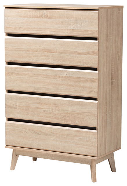 Miren Mid Century Modern Light Oak And Dark Gray 5 Drawer Chest Miren Mid Century Modern Light Oak And Dark Gray 5 Drawer Chest