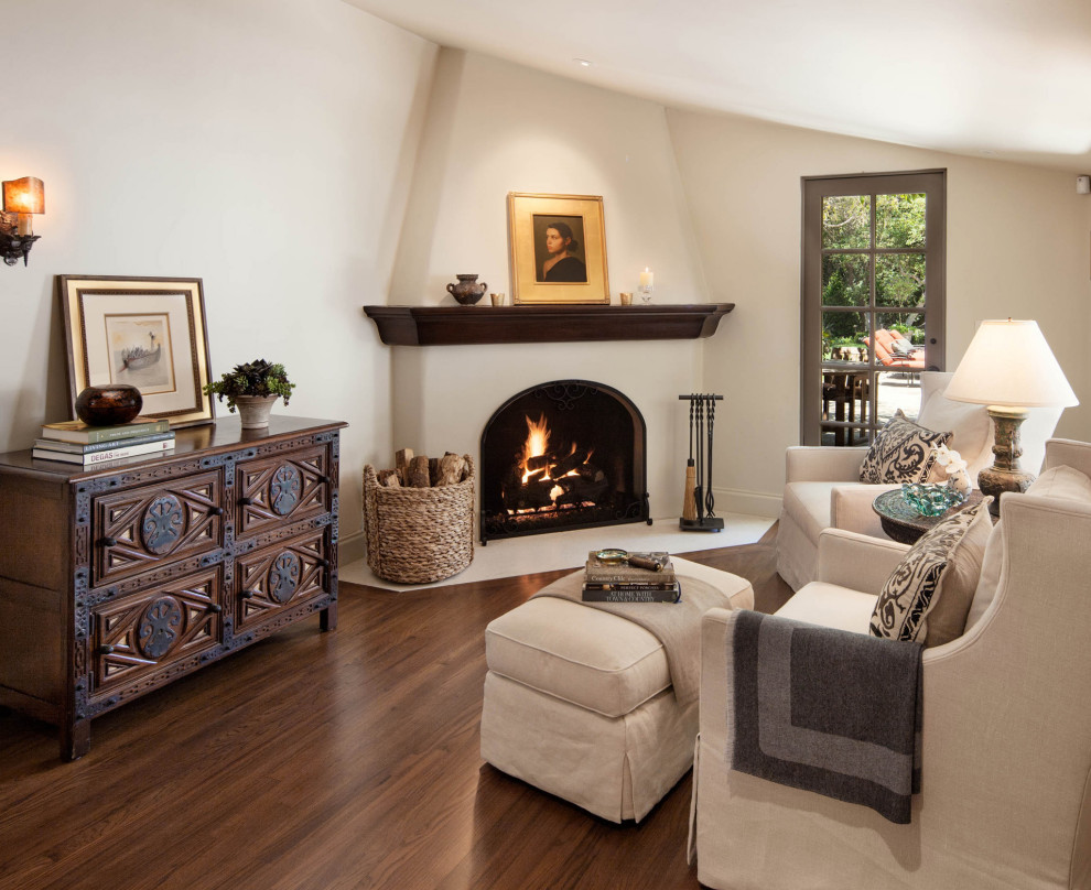 This is an example of a mediterranean living room in Santa Barbara.