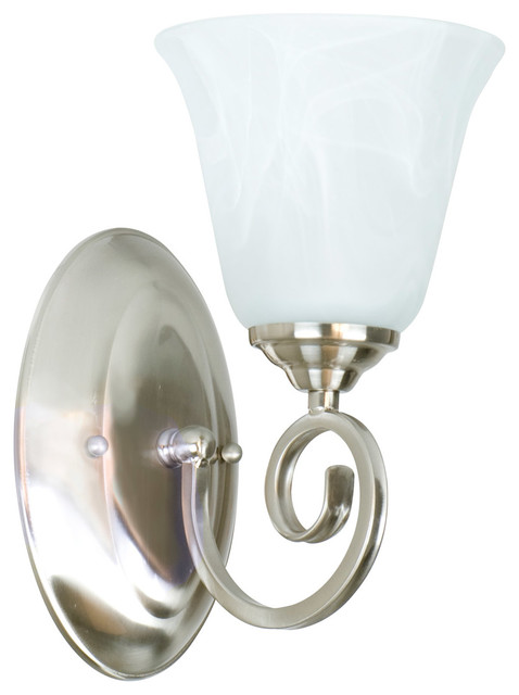 Craftmade Cecilia 1 Light Wall Sconce, Brushed Satin Nickel