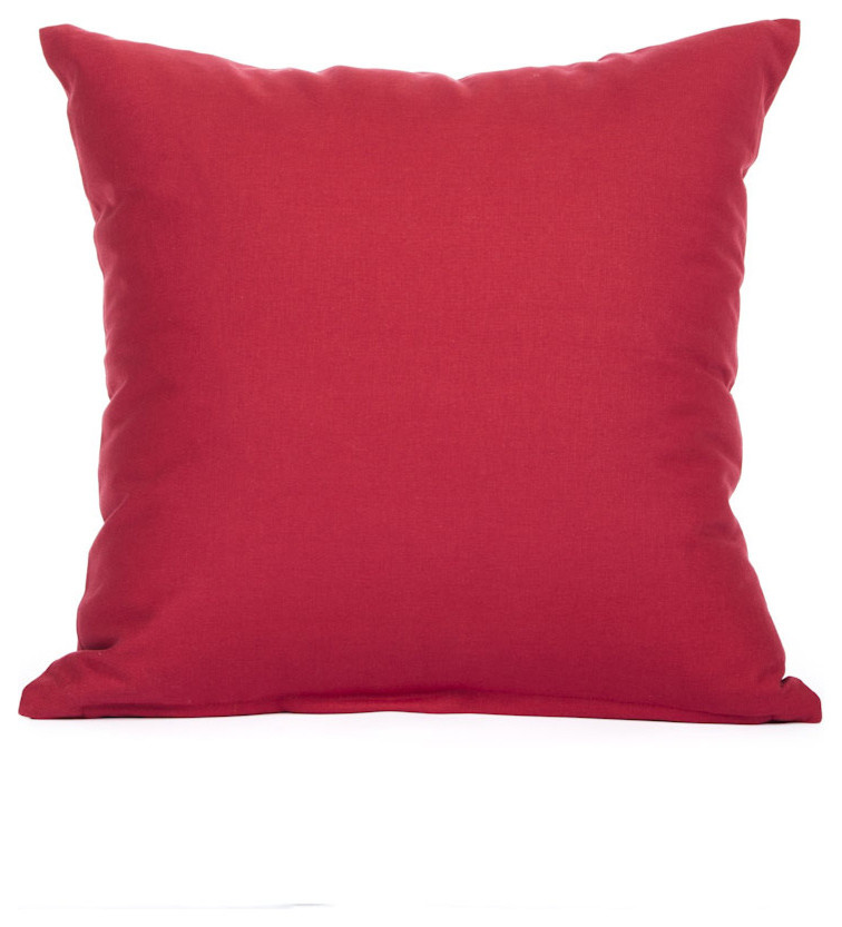 Solid Red Accent Throw Pillow Cover Contemporary Decorative   Home Design 