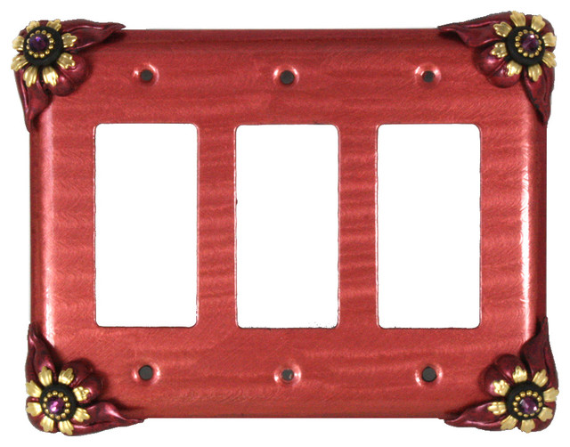 Bloomer Poppy Triple Decora Switch Cover