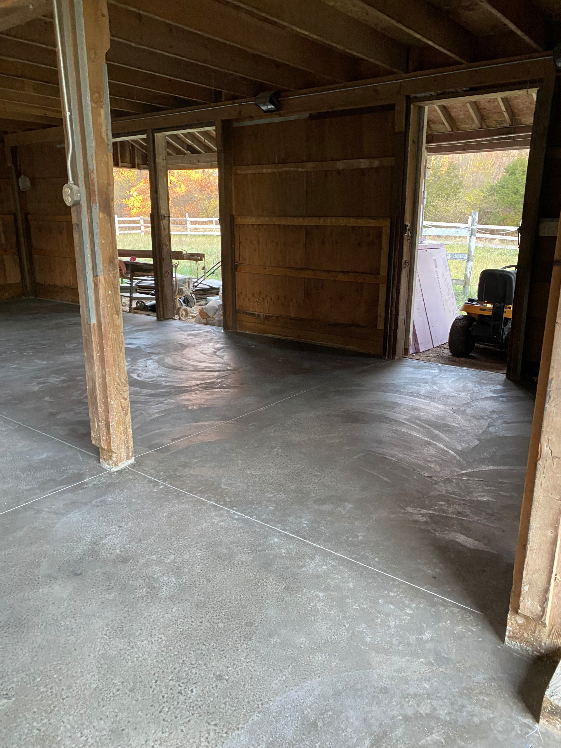 White Lake Radiant Floor Concrete for Barn