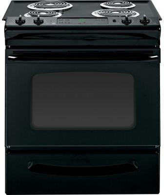 GE Range. 30 in. Slide-In Electric Range in Black JSS28DNBB