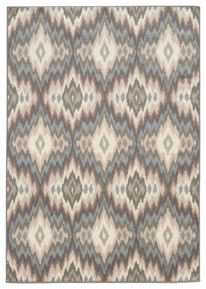 Oriental Weavers Brentwood Ikat Ivory/Blue Rug, 7'10"x10'
