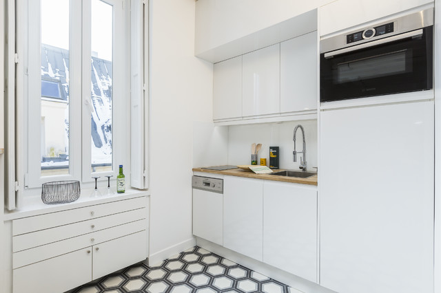 R&eacute;novation d'un petit duplex scandinavian-kitchen