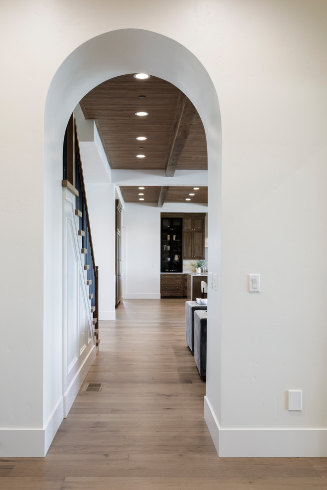 Hallway - transitional hallway idea in Boise