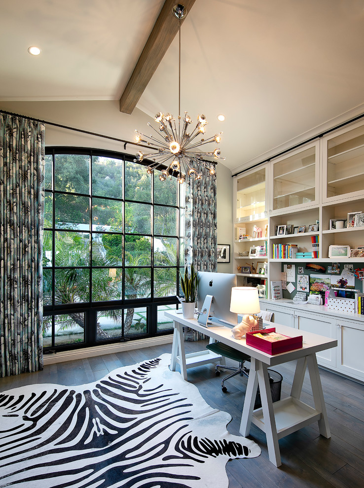 This is an example of a mediterranean home office in Santa Barbara.