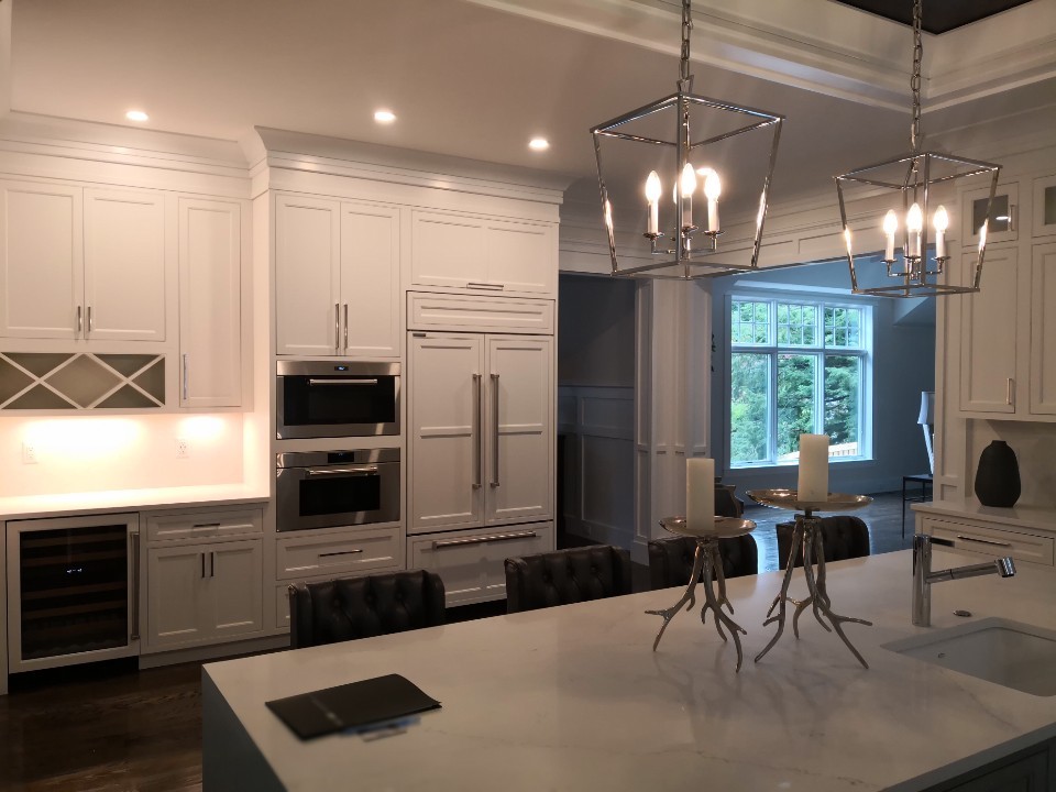 Inspiration for a transitional home design remodel in Boston