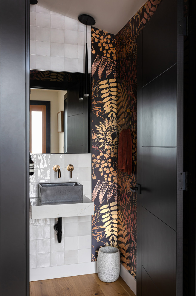 Enatai Rambler Remodel + Addition - Midcentury - Powder Room - Seattle ...