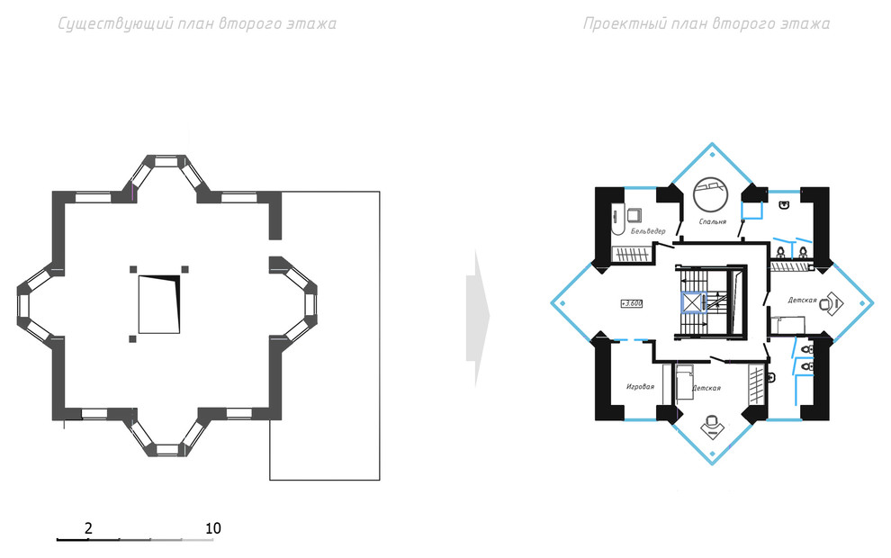 В центре города у рощи.