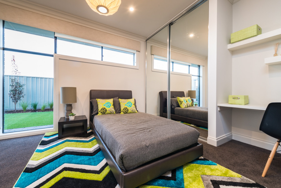 Photo of a contemporary bedroom in Adelaide.