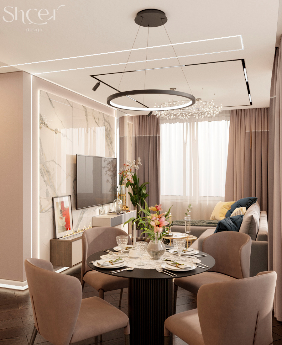 Мягкий свет на серой набережной