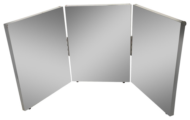 Litemirror Shatterproof Trifold Mirror, Tri Fold Mirror With Lights Full Length